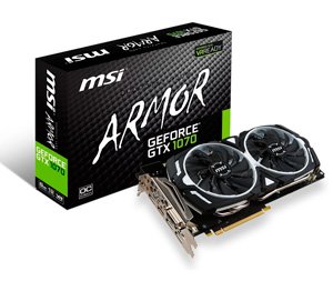 El Mejor Hardware para Mineria Ethereum 2017 51 MSI Armor Geforce GTX 1070 8GB OC