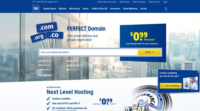 Los 10 mejores proveedores de alojamiento web 43 1and1 hosting