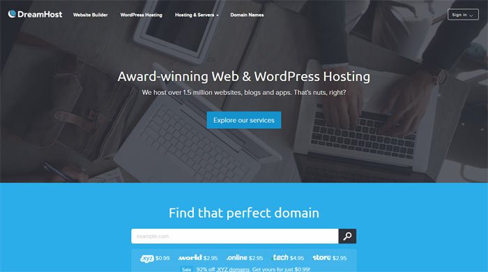 Los 10 mejores proveedores de alojamiento web 41 dreamhost