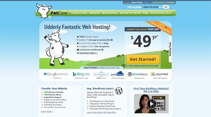 Los 10 mejores proveedores de alojamiento web 46 fatcow