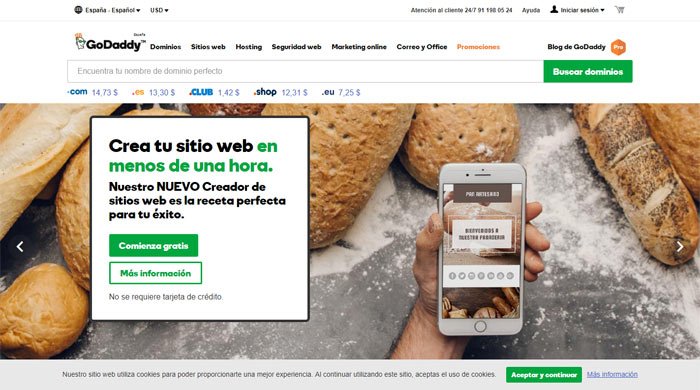 Los 10 mejores proveedores de alojamiento web 35 godaddy