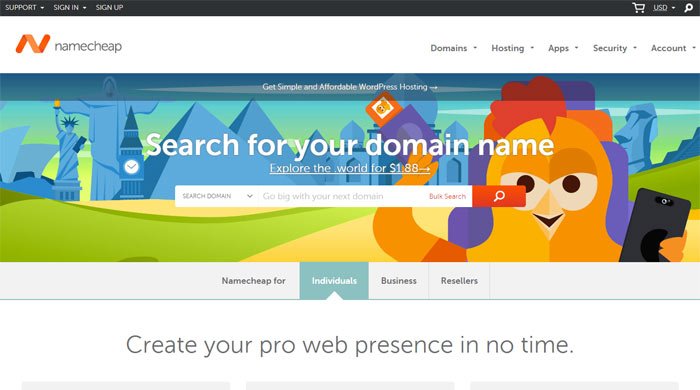 Los 10 mejores proveedores de alojamiento web 38 namecheap