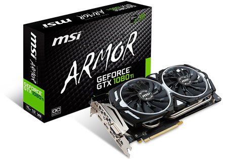 El Mejor Hardware para Mineria Ethereum 2017 56 MSI GTX 1080 TI Armor 11GB