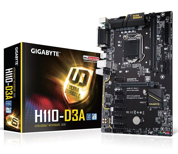 Las mejores tarjetas madre para minar Ethereum 35 Gigabyte H110 D3A