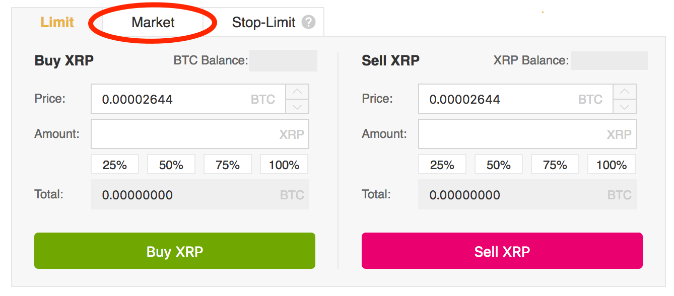 Cómo comprar Ripple en la exchange Binance 40 Buy Ripple Click Market 1