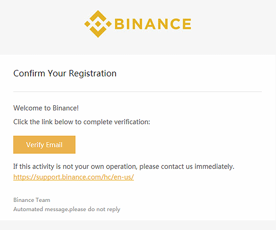 email binance