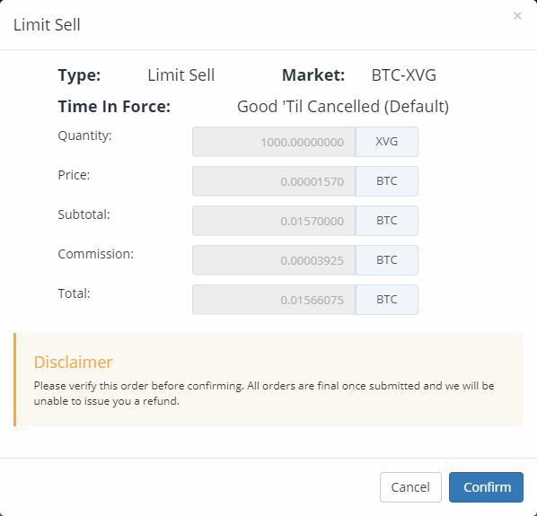 Como usar Bittrex: Guía básica para principiantes 57 sell order