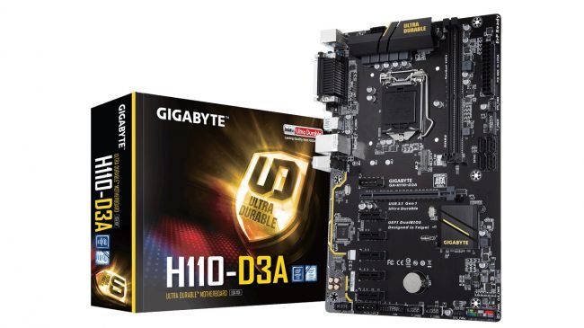 Las mejores placas base para minar criptomonedas 37 Gigabyte GA H110 D3A