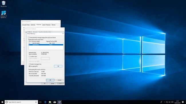 Cómo borrar, mover y modificar el tamaño del archivo pagefile.sys en Windows 10 38 10 1