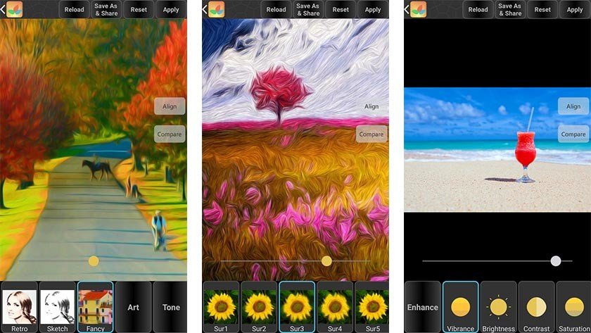 Los mejores editores de fotos para Android del momento 37 Bonfire Photo Editor screenshot
