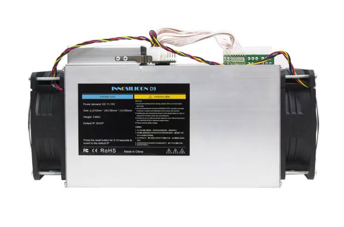 Los mineros ASIC más rentables del momento 34 Innosilicon D9 DecredMaster