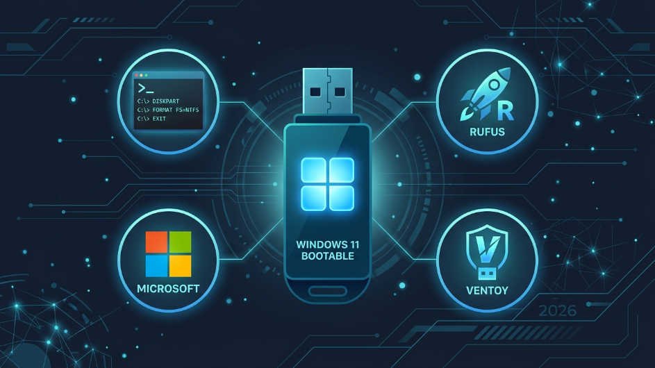 Cómo Crear un Pendrive de Arranque con Windows 11 en 2026: 4 Métodos Paso a Paso 50 Cómo crear un pendrive de arranque con Windows 11 en 2026: Rufus, Media Creation Tool y Diskpart
