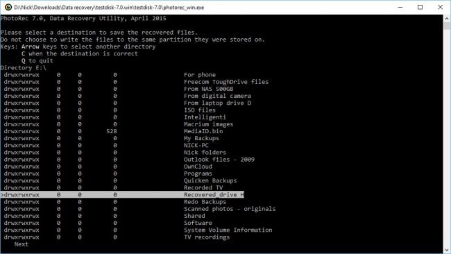 testdisk