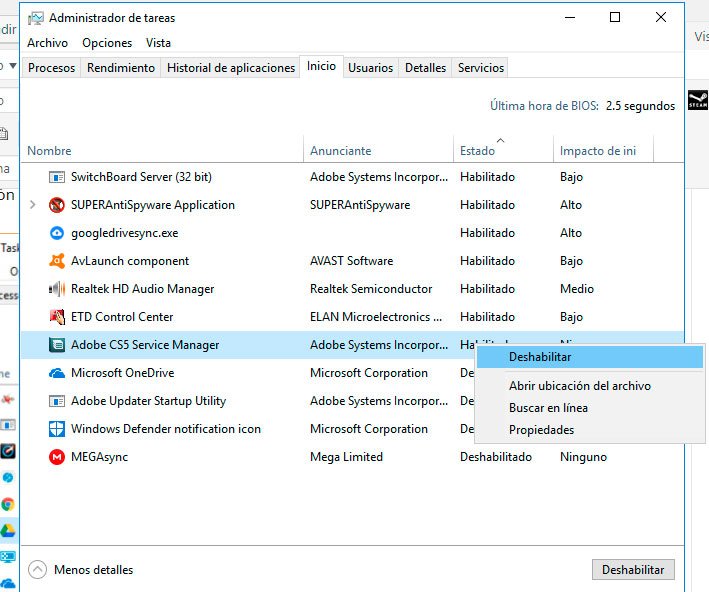 acelerar windows 10 1