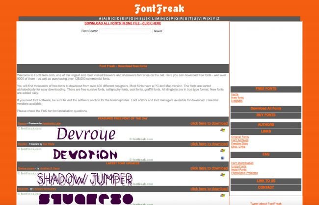 f2 fontfreak