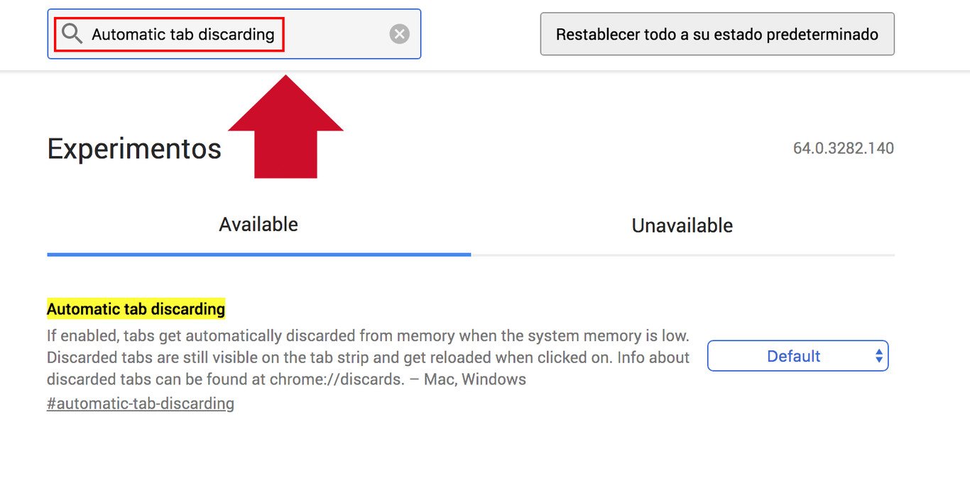 Cómo acelerar y optimizar Google Chrome 42 Chrome Flag Automatic tab discarding