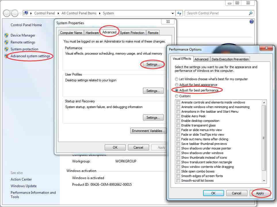windows best performance