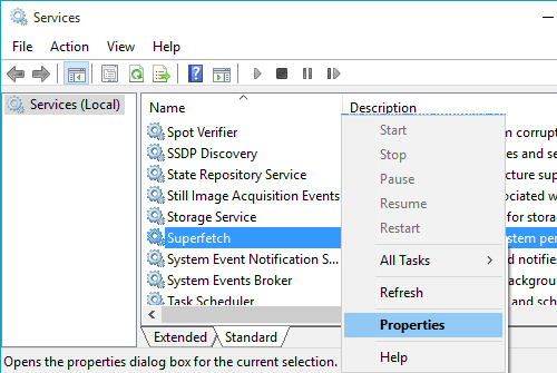 services superfetch
