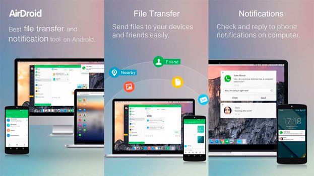 Las mejores aplicaciones para transferir archivos desde Android a PC 34 AirDroid screensho