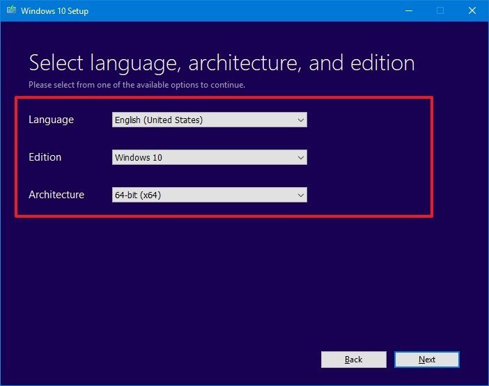 Cómo corregir el código de error 0xc000000225 en Windows 10 36 windwos 10 setup language edition architecture