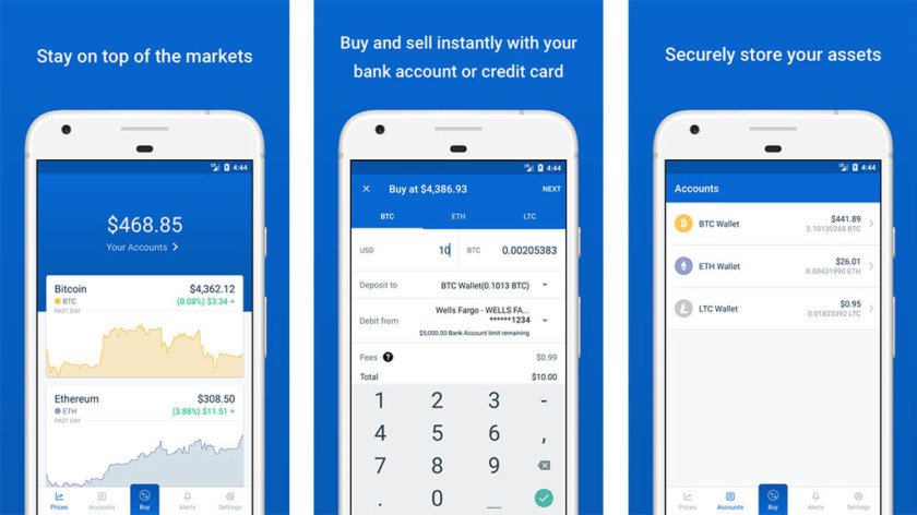 Las mejores aplicaciones de criptomonedas para Android 2019 38 Coinbase screenshot