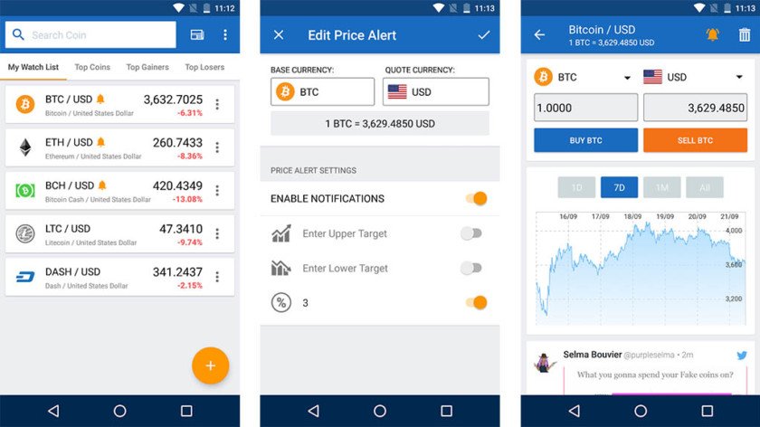 Las mejores aplicaciones de criptomonedas para Android 2019 39 Crypto Price IQ screenshot