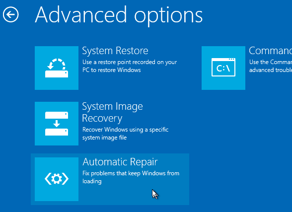 Cómo corregir el código de error 0xc000000225 en Windows 10 40 windows 8 automatic repair1