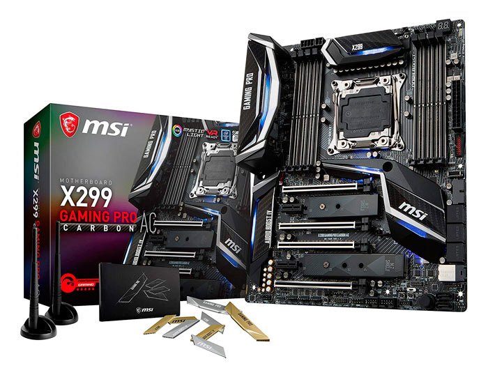 Las mejores placas madre 2019 (Intel & AMD) 49 MSI X299 Gaming PRO Carbon AC