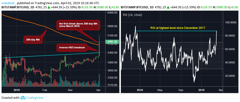 BTC daily charts