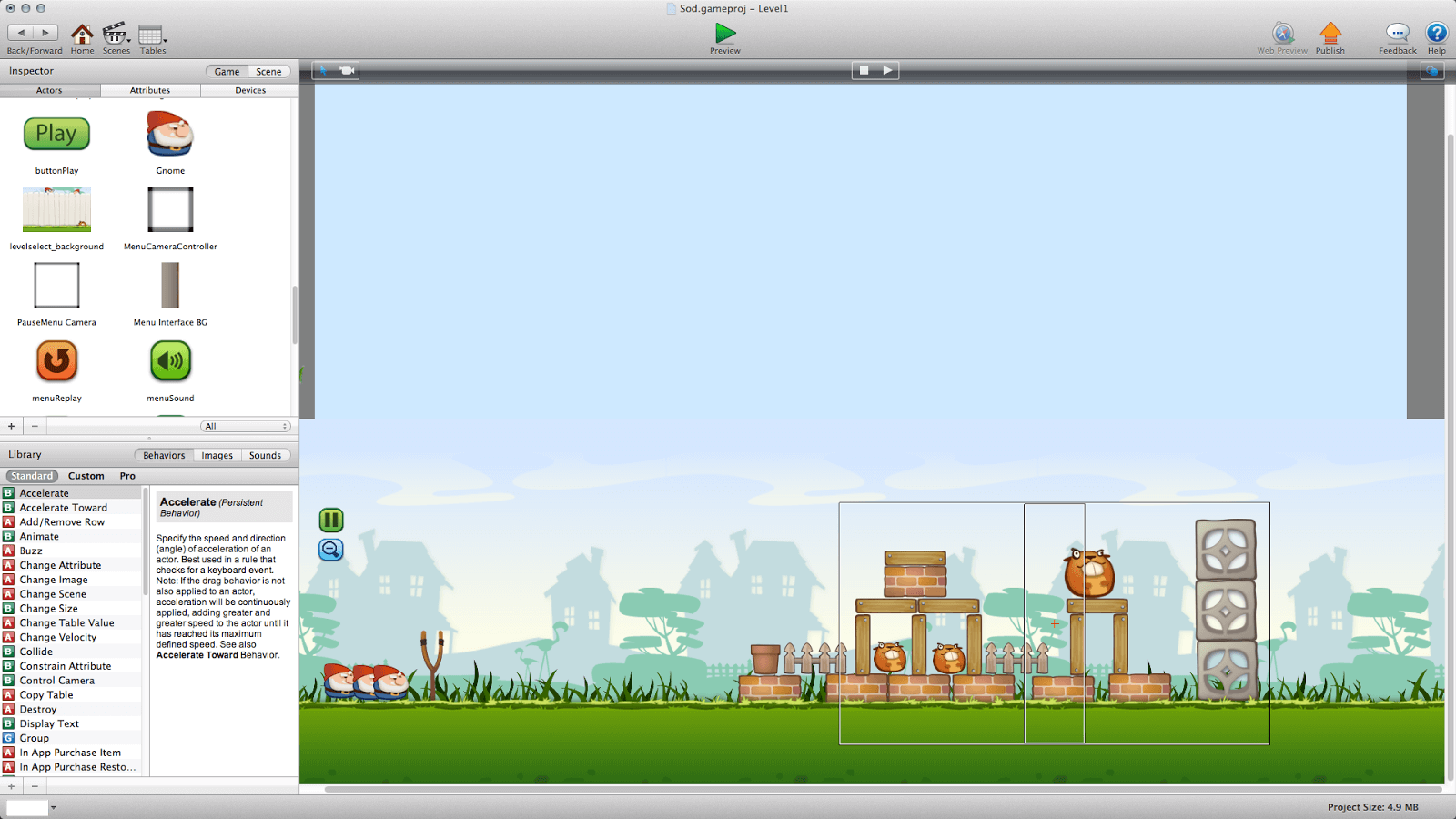 GameSalad screenshot