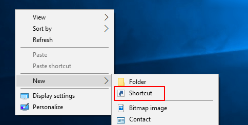 4 maneras de acelerar el apagado en Windows 10 44 create a new shortcut