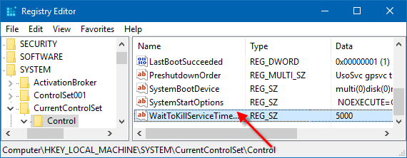 4 maneras de acelerar el apagado en Windows 10 35 wait to kill service