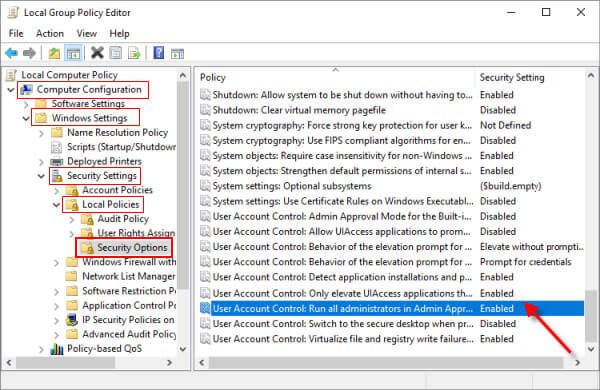 Tres maneras de solucionar el problema: «Esta aplicación ha sido bloqueada para protegerte» en Windows 10 40 security options