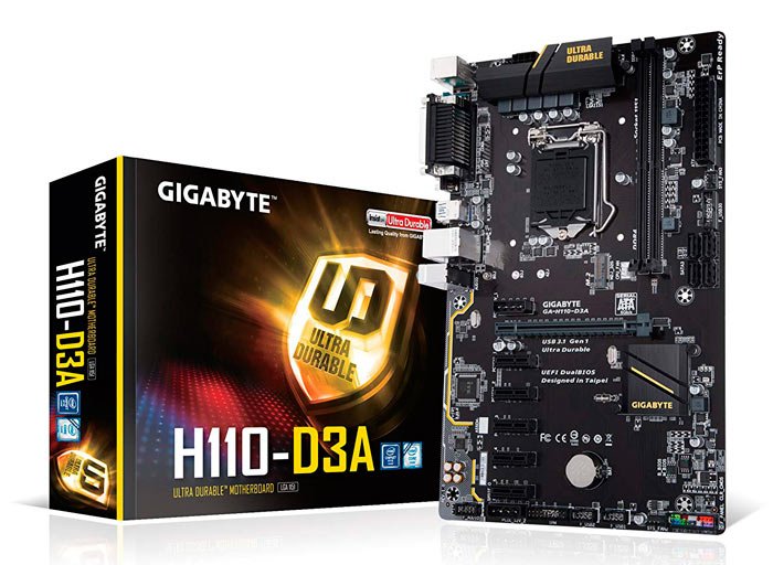 Ofertas del mes en hardware para minería Ethereum (Octubre 2017) 38 Gigabyte H110 D3A