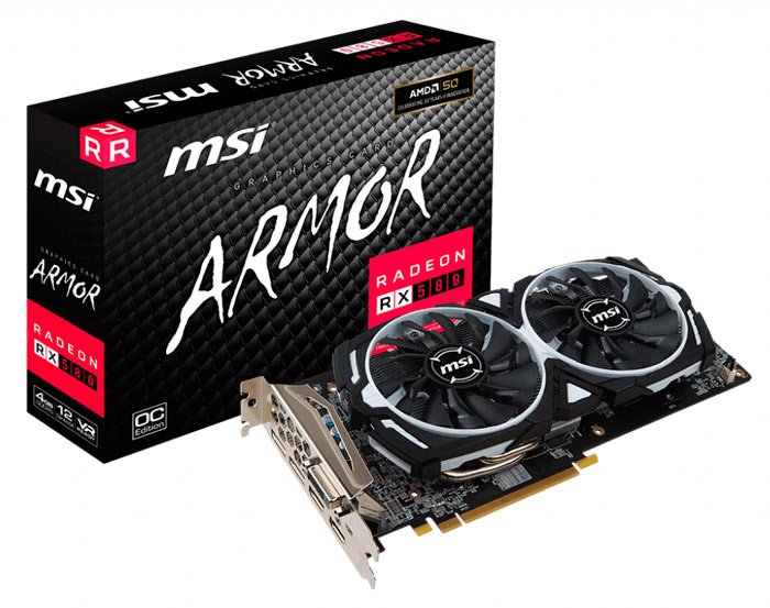 Ofertas del mes en hardware para minería Ethereum (Octubre 2017) 35 MSI Radeon RX 580 ARMOR 4G OC