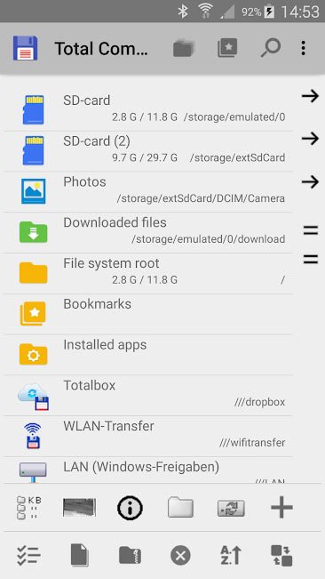 Los mejores exploradores de archivos para Android 46 total commander