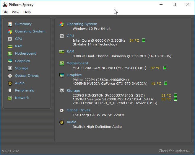 what graphics card and processor does my pc have speccy