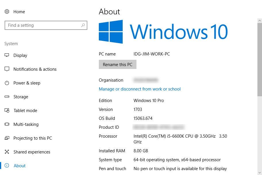 what operating system and ram does my pc have