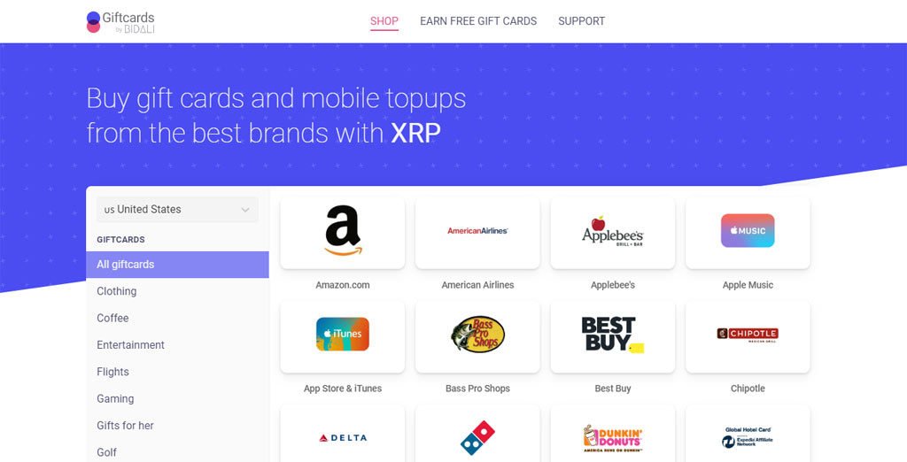Los 10 sitios más populares para comprar gift cards con Bitcoin (2020) 39 bidali 1024