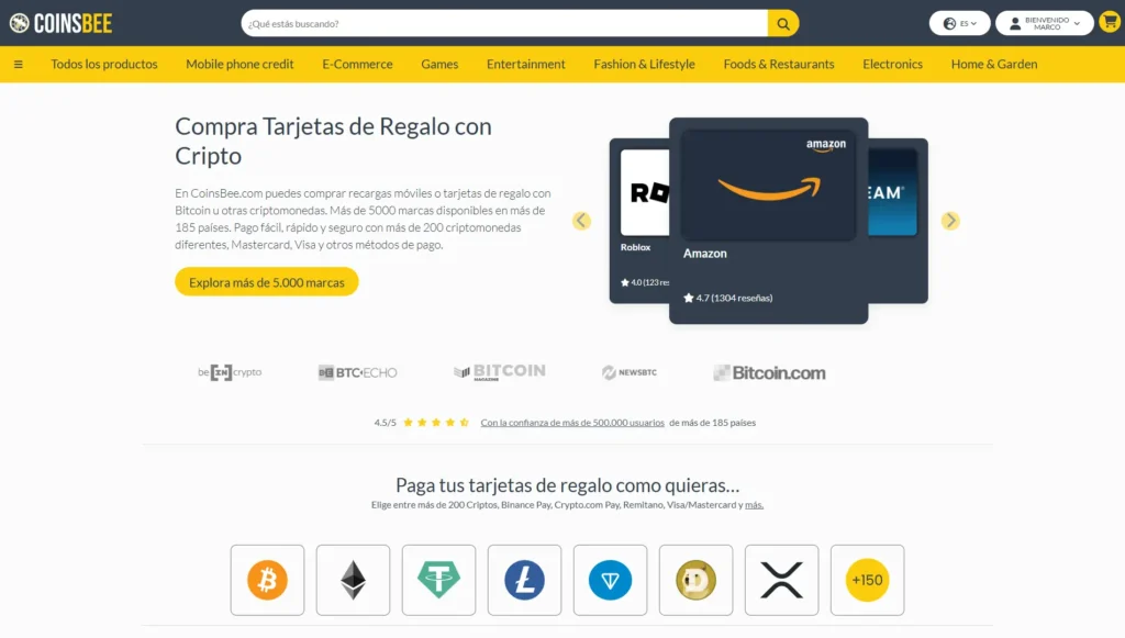Las 7 mejores plataformas para comprar gift cards con criptomonedas en 2026 35 mejores plataformas para comprar gift cards con criptomonedas