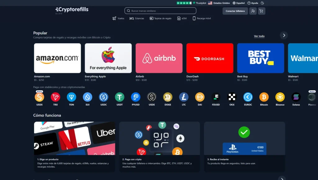 Las 7 mejores plataformas para comprar gift cards con criptomonedas en 2026 37 cryptorefills