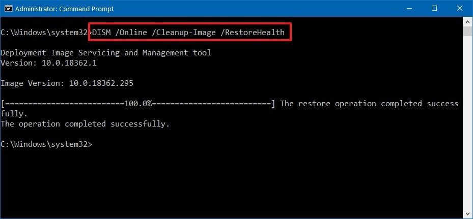 dism restorehealth windows 10