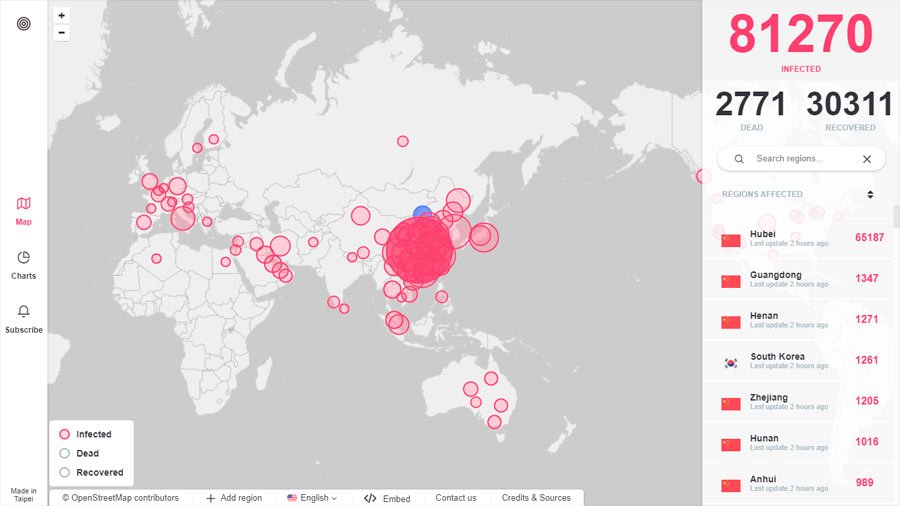 Mapa del coronavirus: herramientas para seguir el coronavirus en tiempo real 36 coronavirus app 1