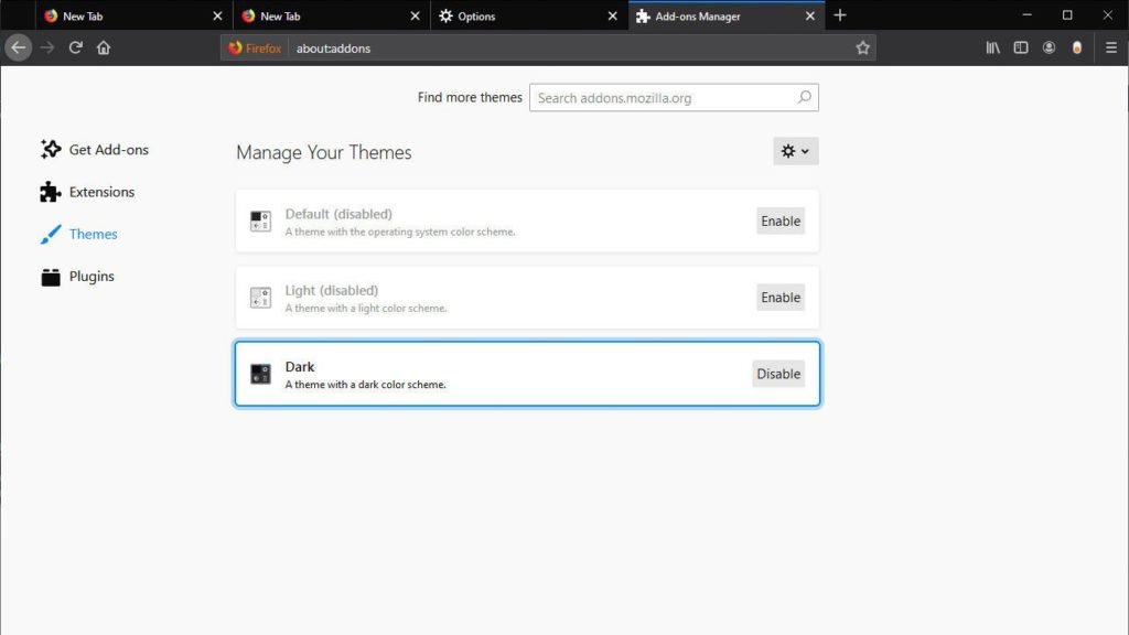 Cómo activar el modo oscuro en tu navegador 36 3 firefox