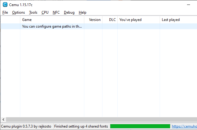 Cómo jugar juegos de Wii U en el PC con Cemu 37 Cemu Shared Fonts Download Finished
