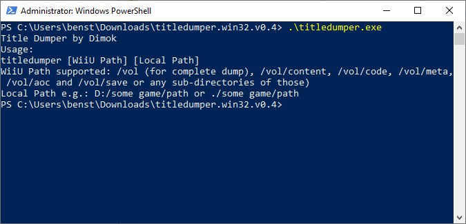 Cómo jugar juegos de Wii U en el PC con Cemu 34 DDD Title Dumper Powershell