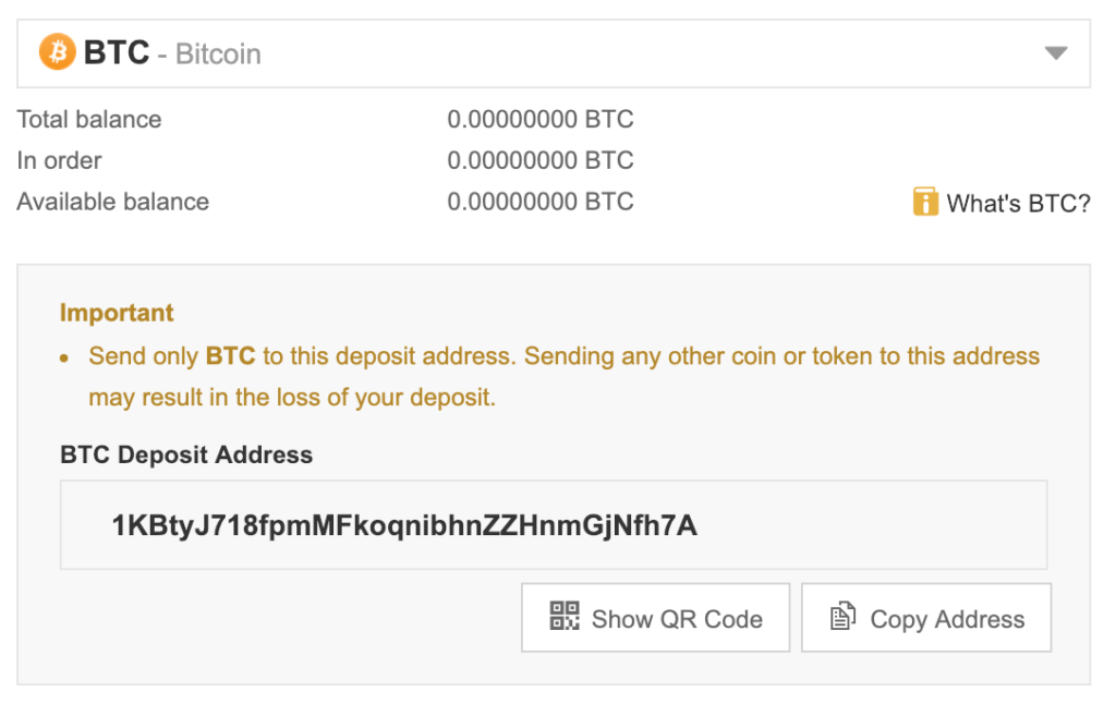 deposit BTC 2