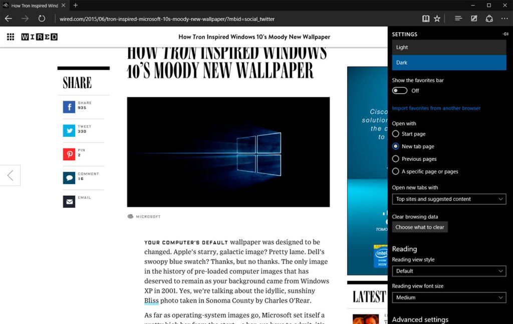 Cómo activar el modo oscuro en tu navegador 41 edge b