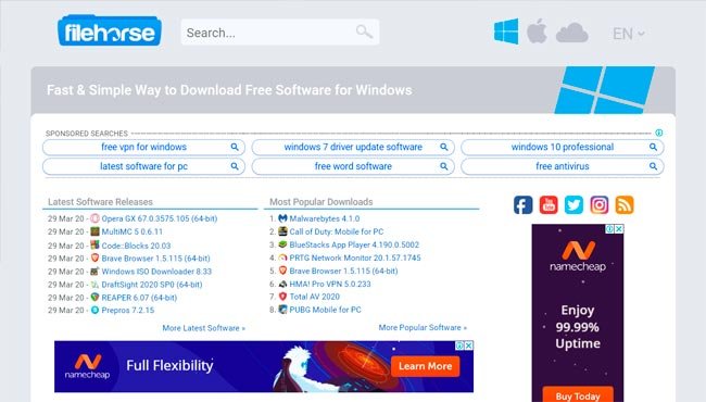 Los mejores sitios web para descargar programas gratis 43 filehorse