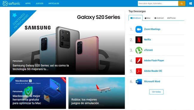 Los mejores sitios web para descargar programas gratis 36 softtonic 1